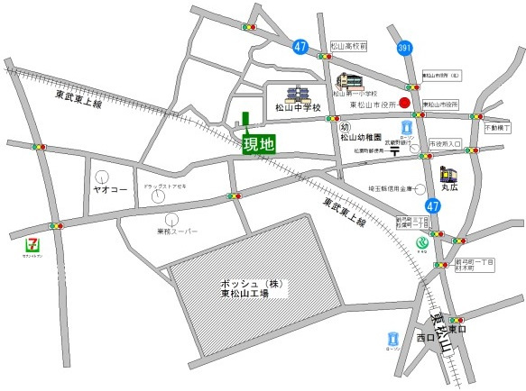 東松山市松葉町２丁目 土地の地図|東武東上線「東松山」駅徒歩約17分