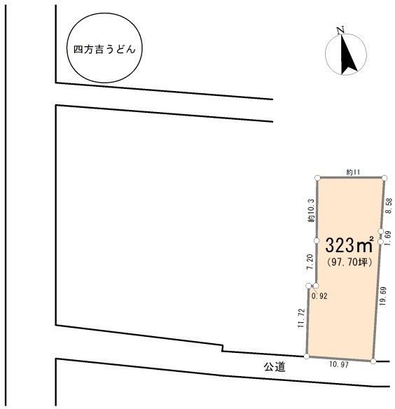 吉見町中新井  土地97坪の土地図