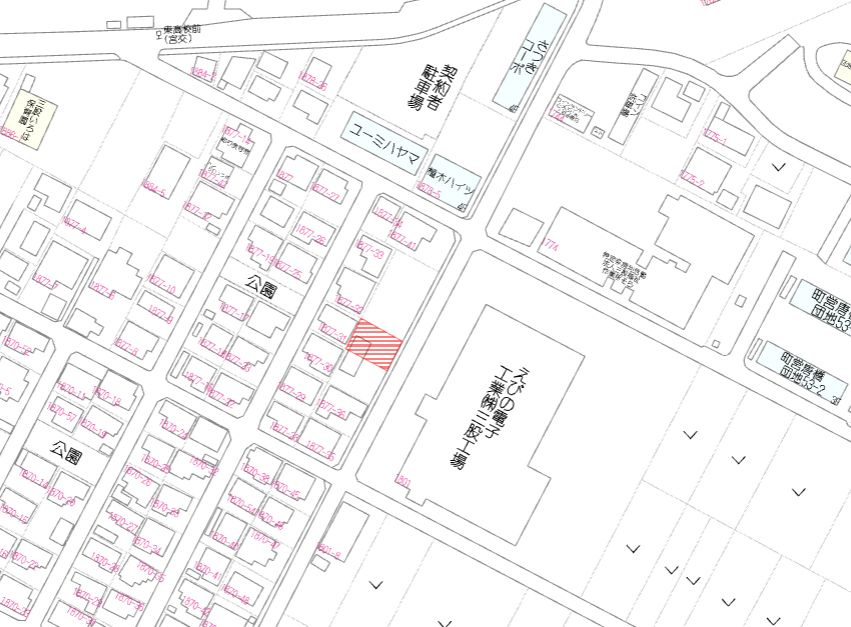北諸県郡三股町大字樺山の売地の土地図