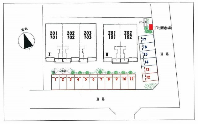 フィオーレⅡの区画図