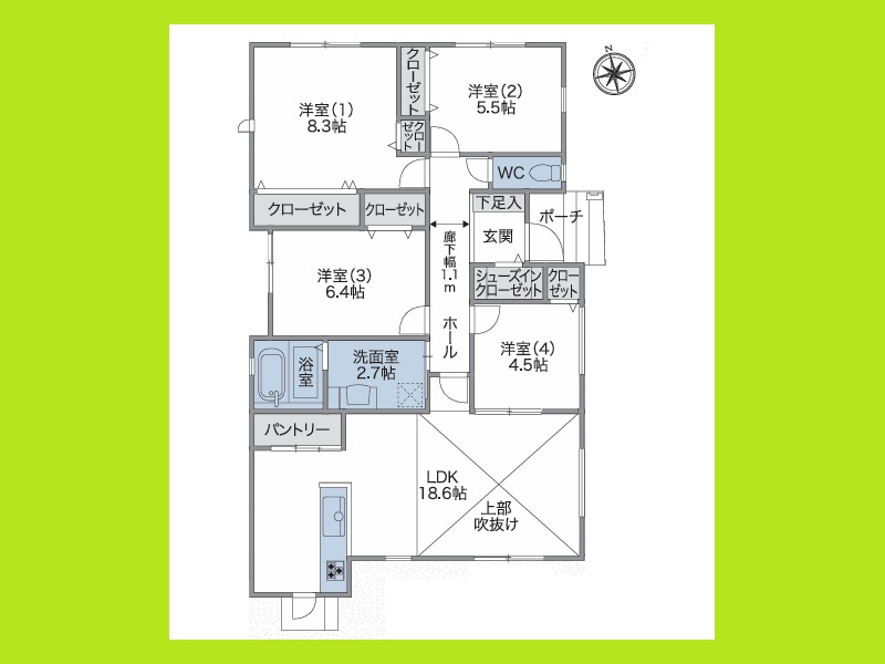 弥富市平島東３丁目の新築一戸建の間取り|◇間取り図◇