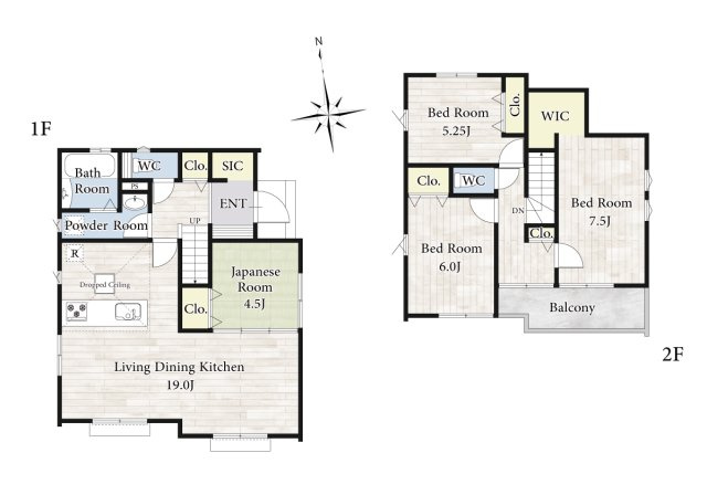 【間取り】 | 陽の光をたっぷりと浴びながら気持ち良く生活が出来ます。夢のマイホーム、夢ではなく実現出来ます！見学・ご相談等、お気軽にご連絡下さい。

