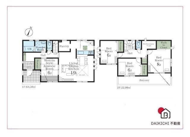【間取り】 | 寄居町赤浜第4　LiveleGarden.s　新築戸建　全1棟　1号棟