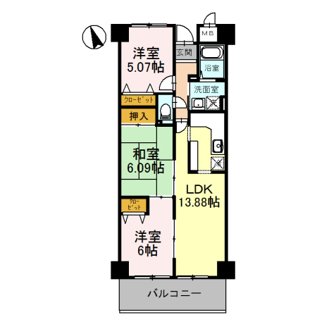 ラ・メゾンＭＳⅡの間取り