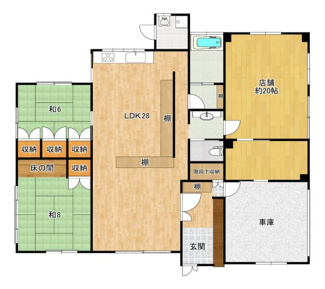 【間取り】 | 登川貸間　1F