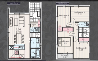  | 【名古屋市中川区打中2丁目152新築戸建1号棟】✨️仲介手数料無料✨️荒子小学校・一柳中学校