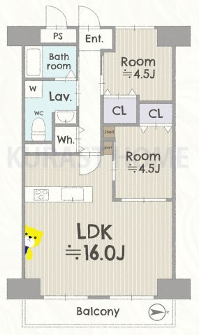 桂ガーデンハイツ　1階の地図