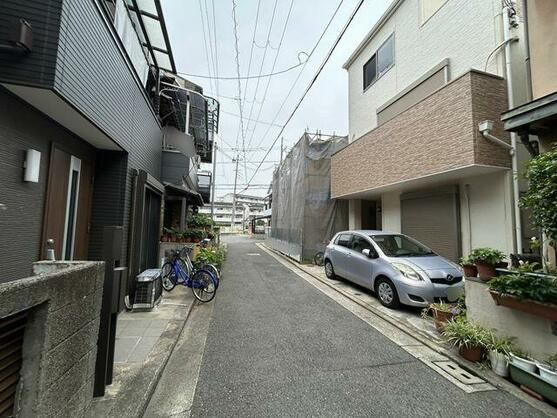 浜寺諏訪森町中１丁　新築一戸建の前面道路含む現地写真