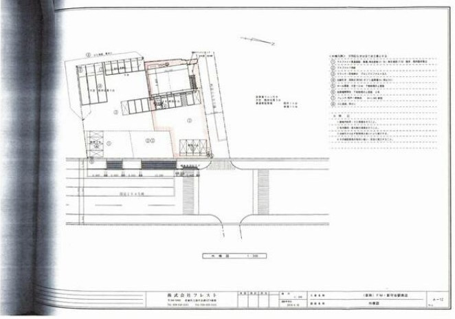 守谷市ファミリーマート跡テナントの区画図