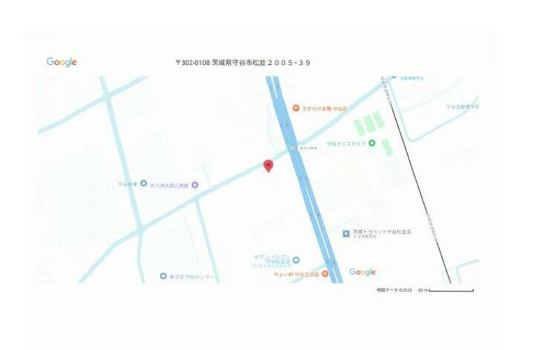 守谷市ファミリーマート跡テナントの地図