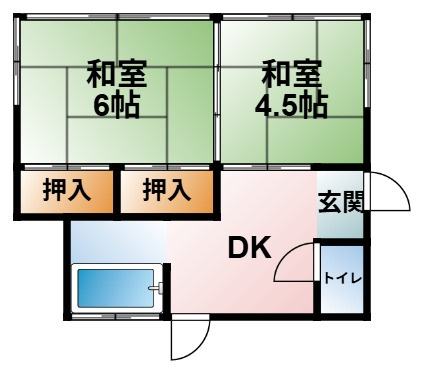 中の島貸家の間取り
