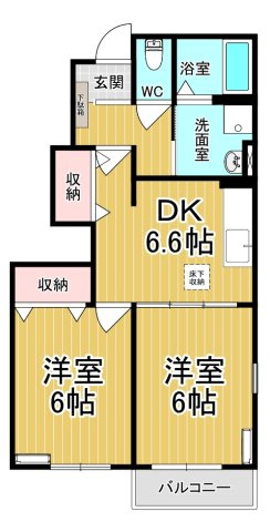 【間取り】 | アニメート・ヴィラE | カップルさんにオススメのお部屋です♪