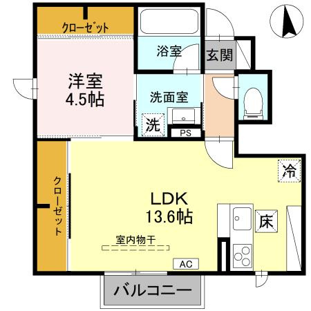 Ｄ－ＲＯＯＭ　Ｎａｋａｏｔａの間取り