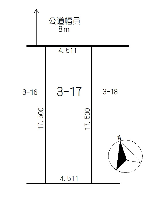 東陽西1丁目　売土地の区画図