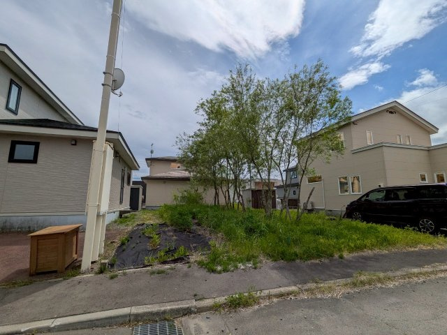 東陽西1丁目　売土地の前面道路含む現地写真|向かって左側半分です