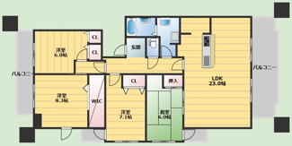 【間取り】 | ジオ緑地公園6番館