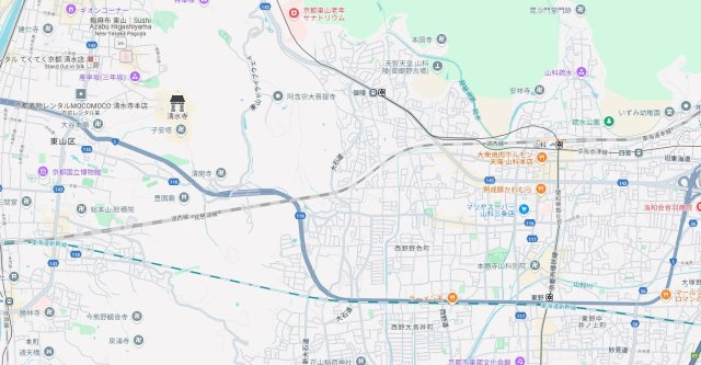 京都市山科区北花山市田町　第1期　新築一戸建ての地図