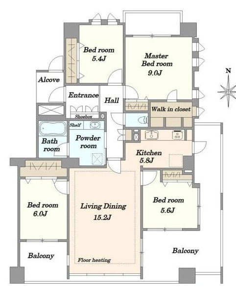 ライオンズスクエア用賀の間取り