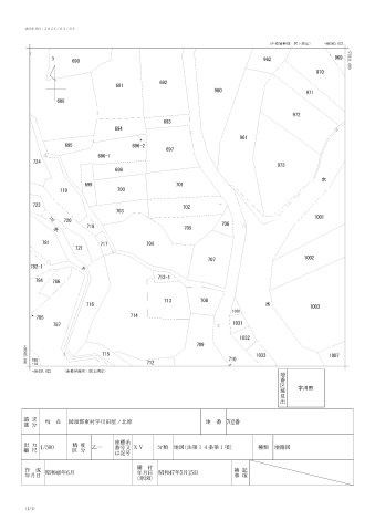 東村川田702土地の土地図