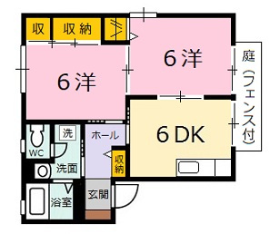 広島市安佐北区口田５丁目のアパートの間取り