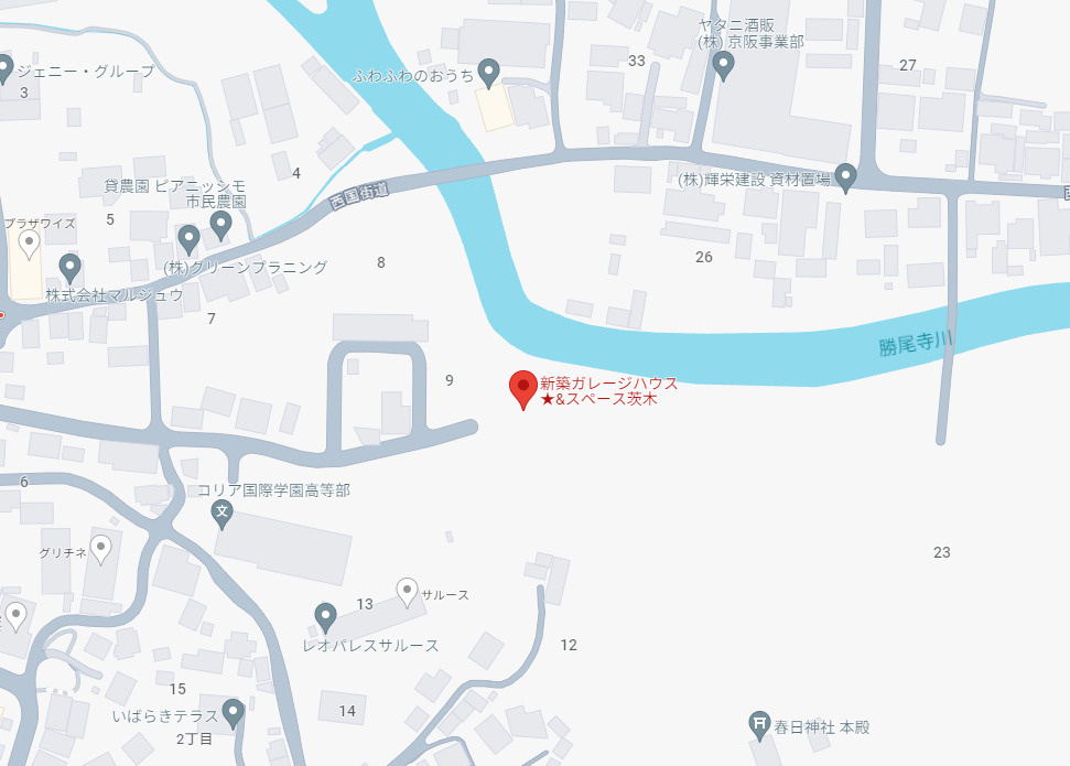 ＆Space茨木の地図