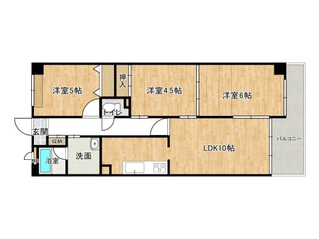 ライオンズマンション姫路西今宿の間取り