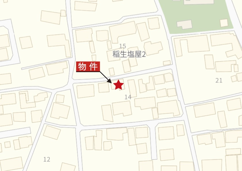 鈴鹿市稲生塩屋2丁目の地図|詳細Map