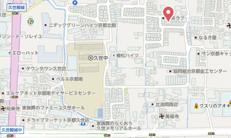 京都市南区久世大薮町　新築戸建の地図
