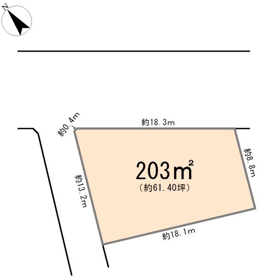 東松山市下唐子 土地61坪の土地図