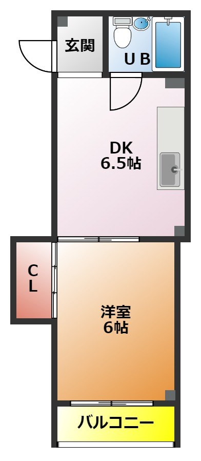 ハイツ浄土寺の間取り|床はフローリング