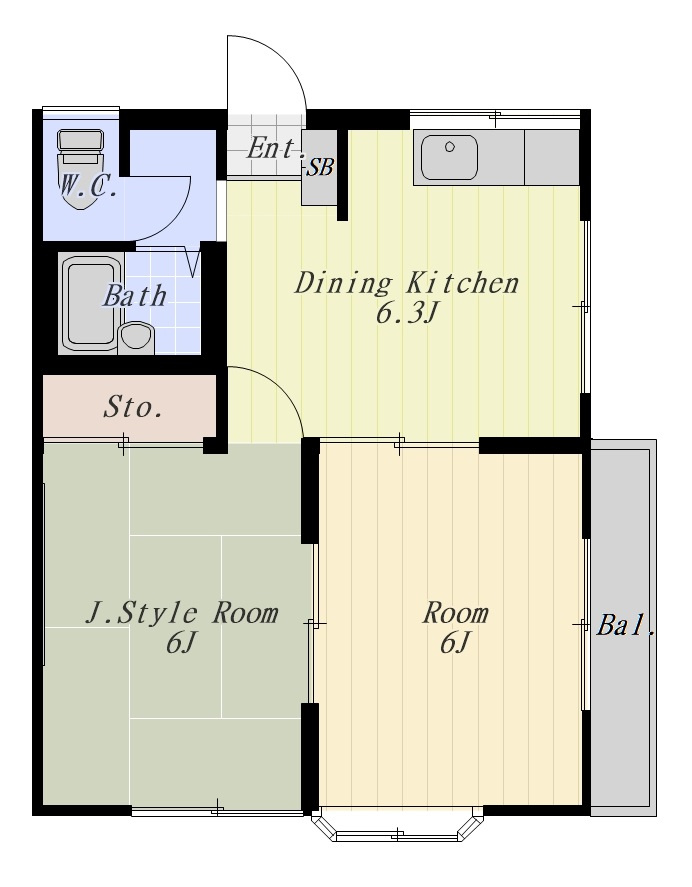 グラツィア久が原 202号室の間取り