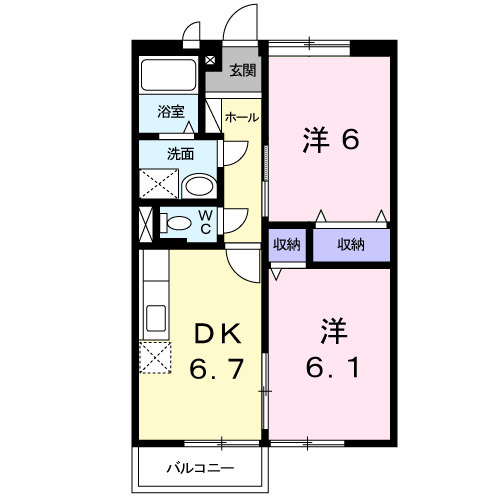 カンパーニュ壱番館の間取り