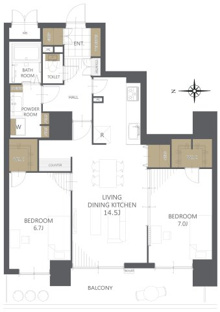 【間取り】アンビックス志賀ストリートタワー 