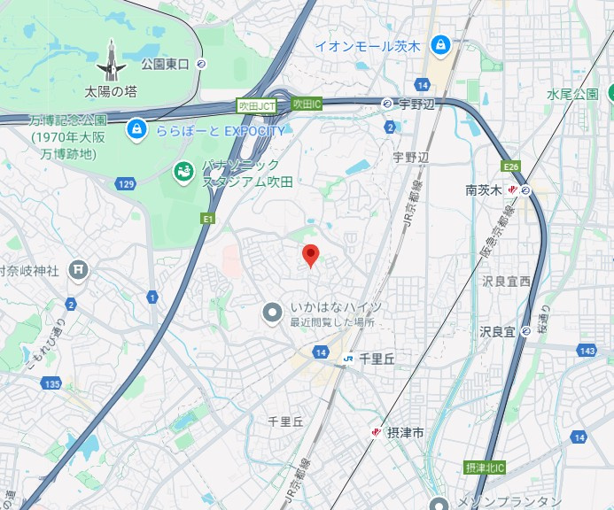 グレイス千里丘の地図