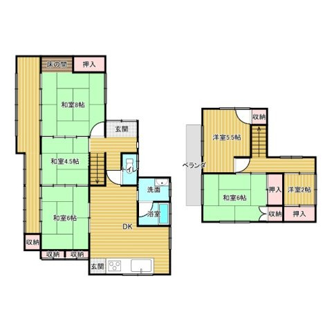 水戸市東赤塚中古戸建の間取り