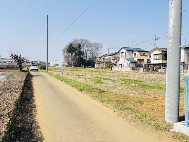 敷地面積141坪　売地　ふじみ野市大井武蔵野の前面道路含む現地写真|二方道路！南側3.7ｍ公道、東側4.0ｍ公道！
現地（2026年3月）撮影