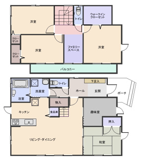 【間取り】 | 福島市方木田石田　中古住宅