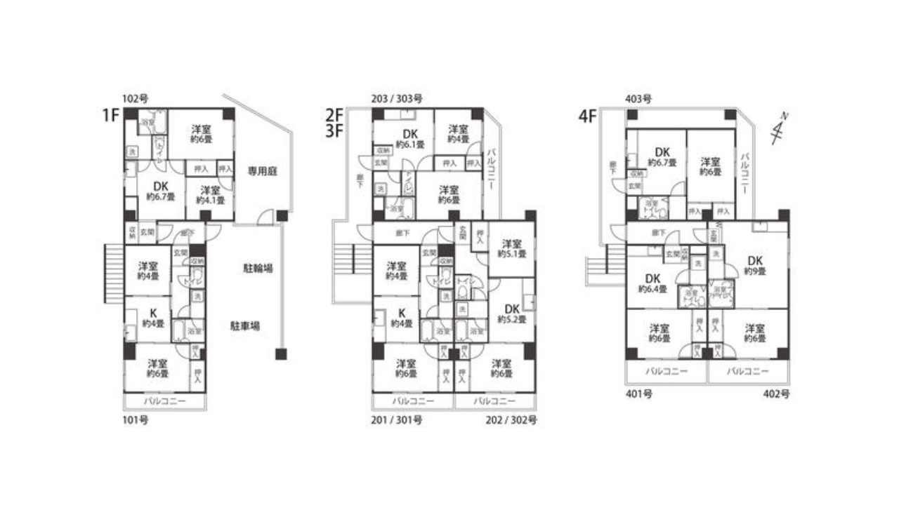 東京都豊島区池袋本町2丁目　一棟売りマンション　売戸建の間取り