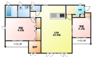 【間取り】 | 緑壱番館Ｋａｔｕｍｉ