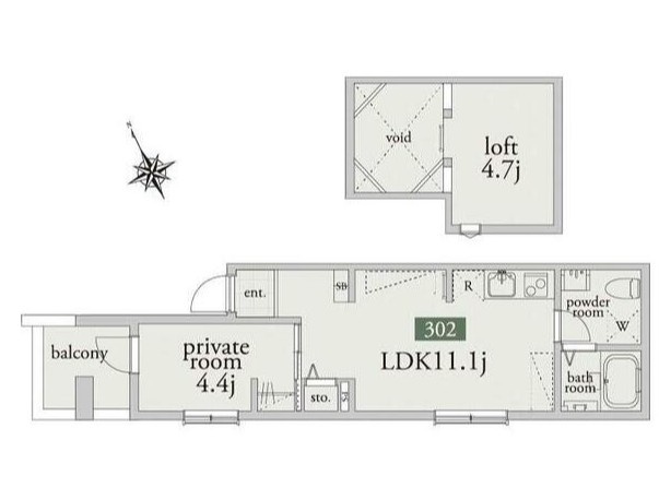 アーベインテラス浅草の間取り