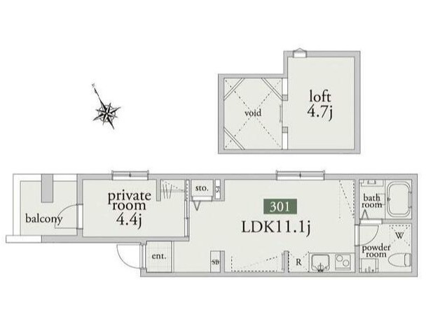 アーベインテラス浅草の間取り