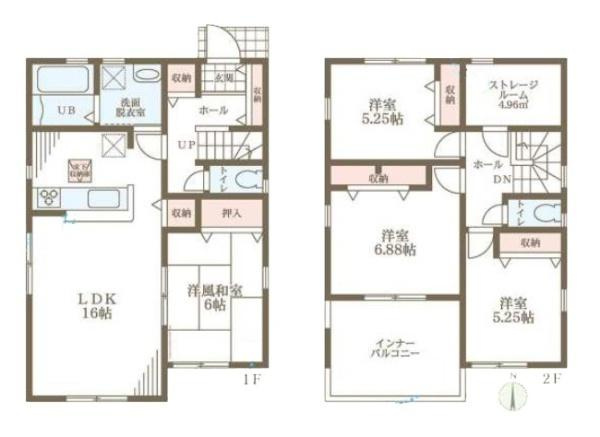 リーブルガーデン曽我町 １号棟 ／新築一戸建の間取り