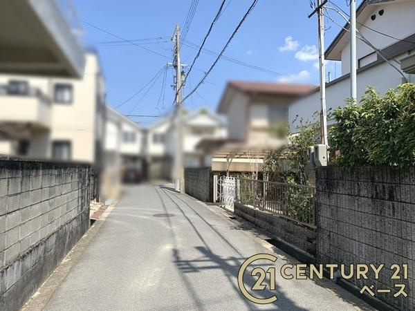 生駒郡斑鳩町阿波２丁目　建築条件なし土地の前面道路含む現地写真|■現地撮影写真■