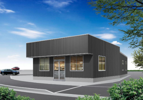 高槻市宮が谷町　貸店舗事務所の外観パース