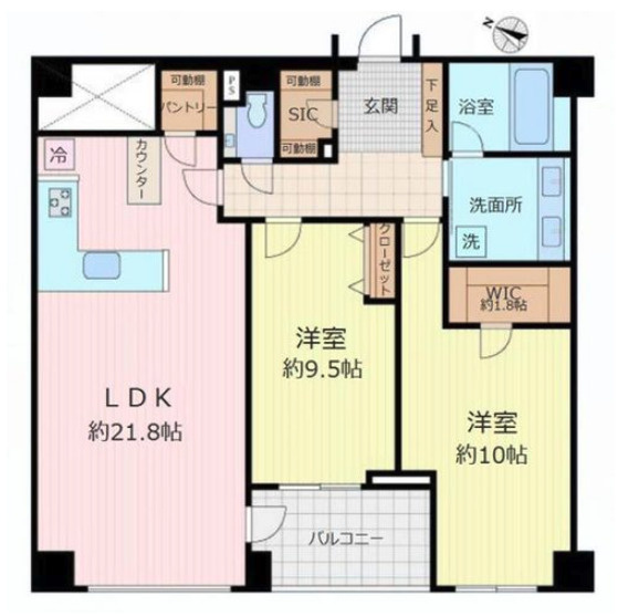 ★仲介手数料無料★ルフォン南平台（南西向きの高台につき陽当り良好）の間取り