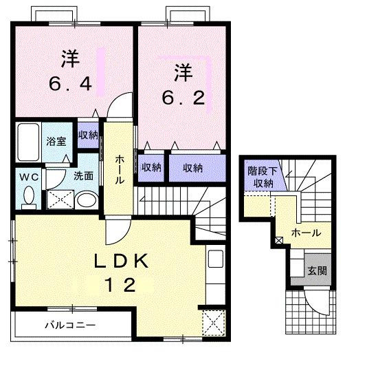 サンライズ・ｋ　Ａ棟の間取り