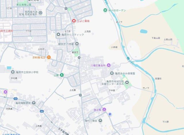 亀岡市篠町篠下中筋　第1期　新築一戸建ての地図