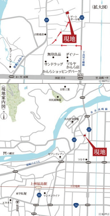 甘楽町白倉　２号棟(全３棟)　リーブルガーデン　新築建売分譲の地図