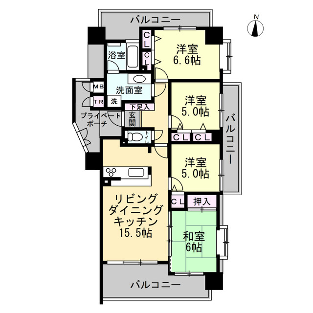コンツェルトパーク矢野弐番館の居間・リビング