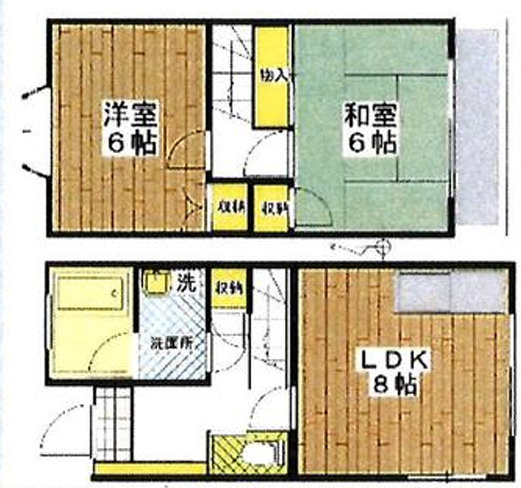 藤沢市辻堂3丁目　中古テラスハウスの間取り